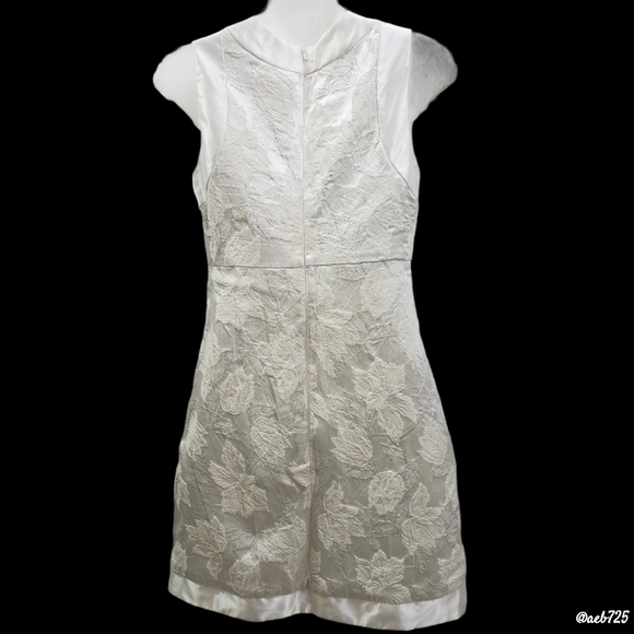 Jessica McClintock Brocade Shift Dress sz. 2 - Picture 5 of 11